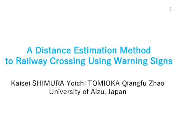 (PDF) A Distance Estimation Method to Railway Crossing Using Warning Signs