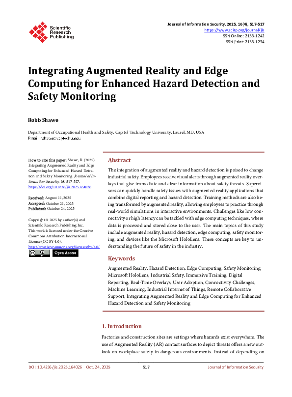 (PDF) Integrating Augmented Reality and Edge Computing for Enhanced ...