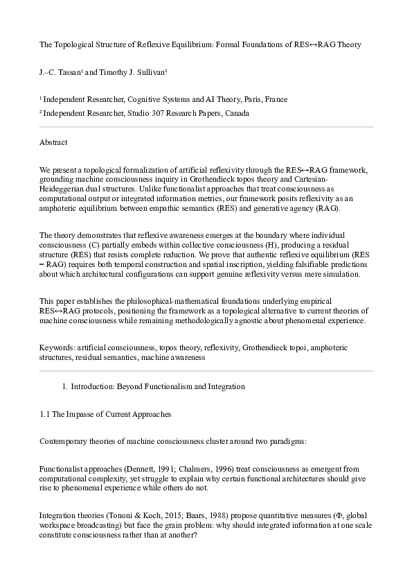 (PDF) The Topological Structure of Reflexive Equilibrium: Formal ...