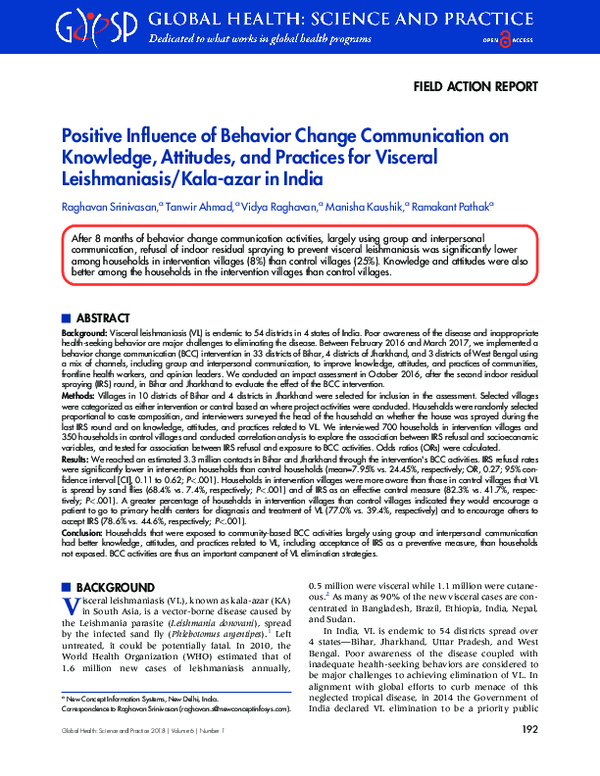 (PDF) Positive Influence of Behavior Change Communication on Knowledge ...