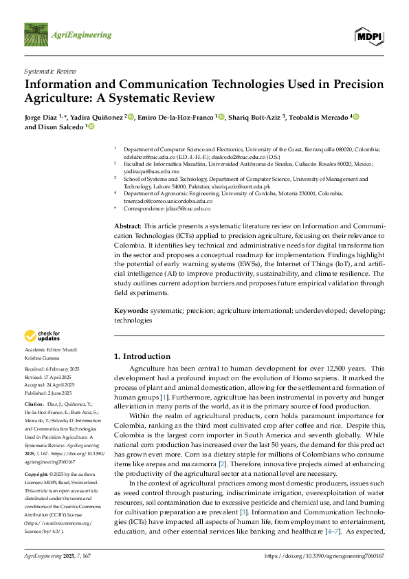 (PDF) Information and Communication Technologies Used in Precision ...