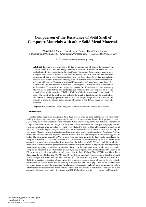 (PDF) Comparison of the Resistance of Soild Shell of Composite ...