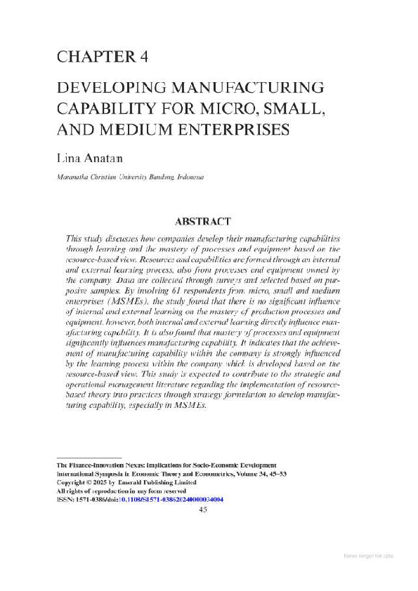 (PDF) Developing Manufacturing Capability for Micro Small and Medium ...