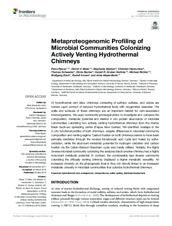 (PDF) Metaproteogenomic Profiling of Microbial Communities Colonizing ...