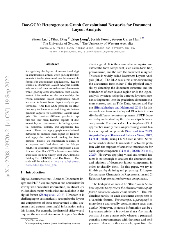 (PDF) Doc-GCN: Heterogeneous Graph Convolutional Networks for Document ...