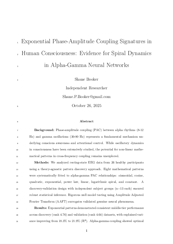 (PDF) Exponential Phase-Amplitude Coupling Signatures in Human ...