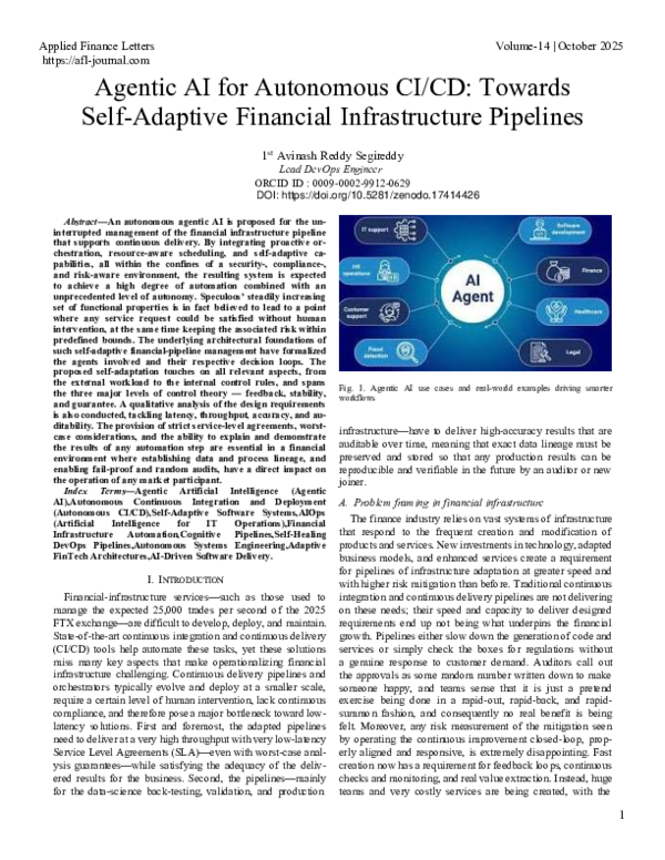 (PDF) Agentic AI for Autonomous CI/CD: Towards Self-Adaptive Financial ...