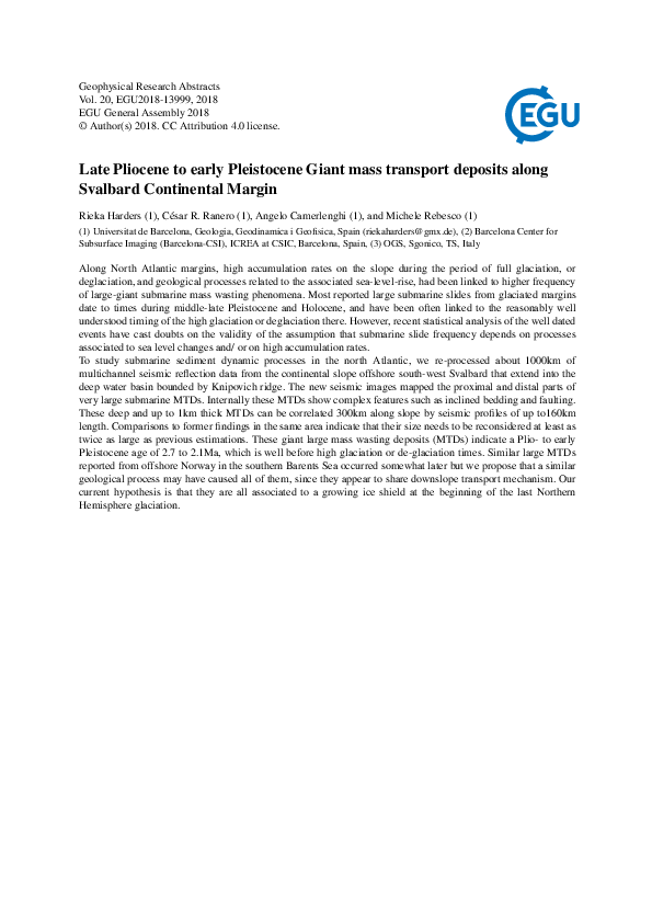 (PDF) Late Pliocene to early Pleistocene Giant mass transport deposits ...