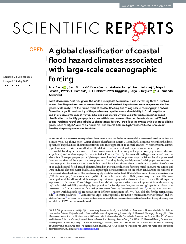 (PDF) A global classification of coastal flood hazard climates ...