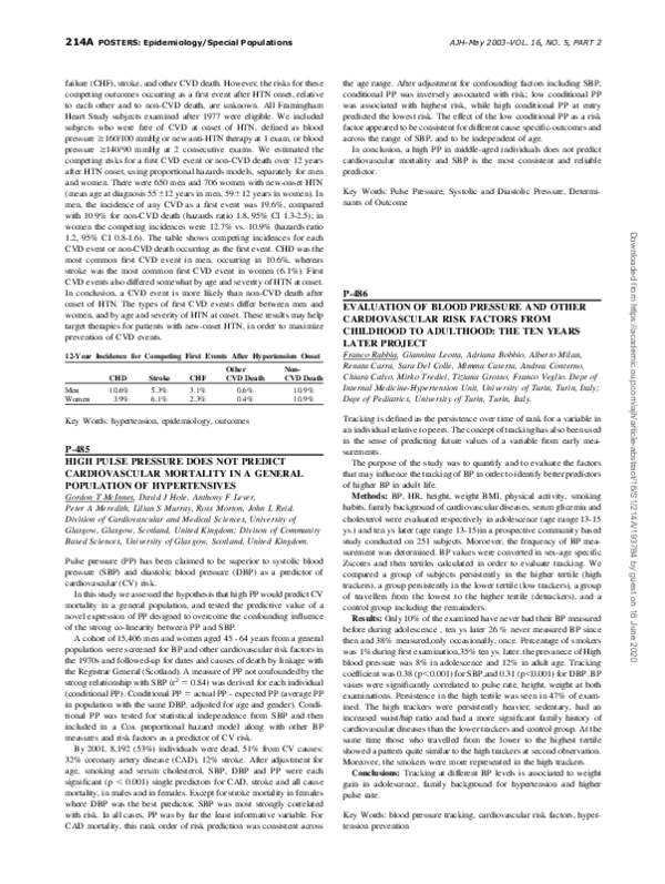 (PDF) Evaluation of blood pressure and other cardiovascular risk ...