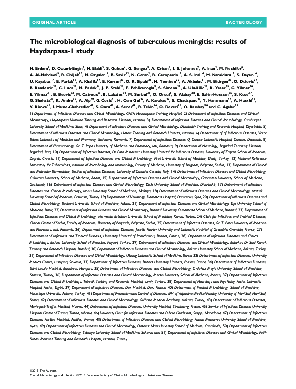 (PDF) The microbiological diagnosis of tuberculous meningitis of ...