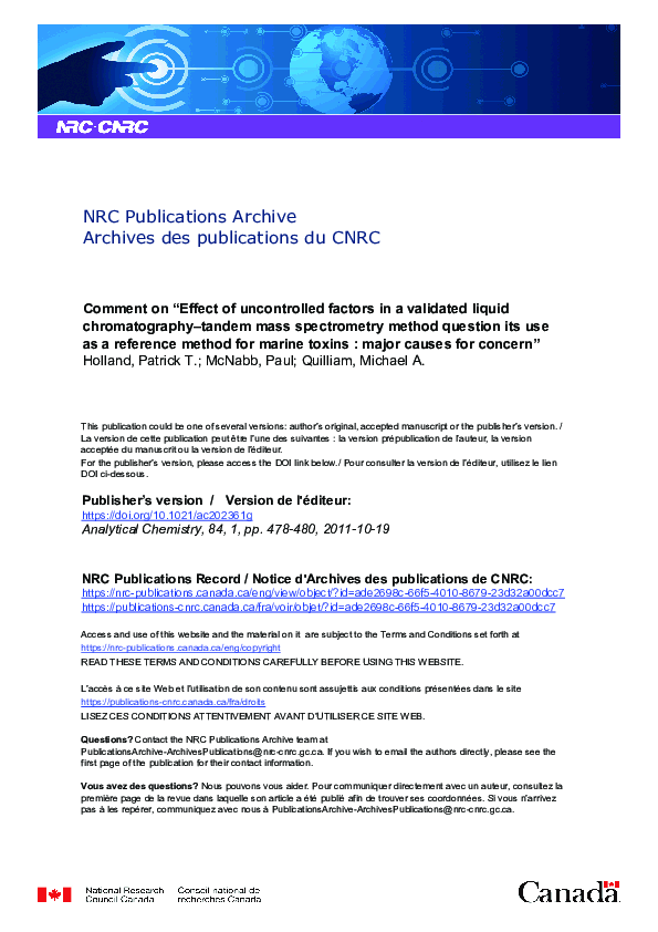 (PDF) Comment on “Effect of Uncontrolled Factors in a Validated Liquid ...