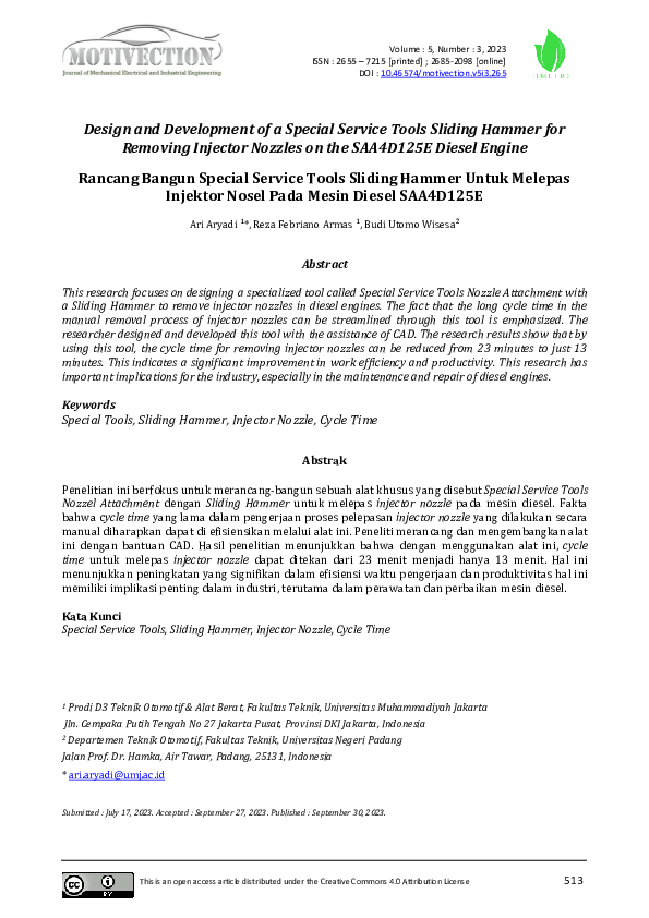 (PDF) Design and Development of a Special Service Tools Sliding Hammer ...