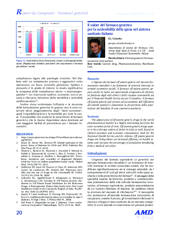 (PDF) Il valore del farmaco generico per la sostenibilità della spesa ...