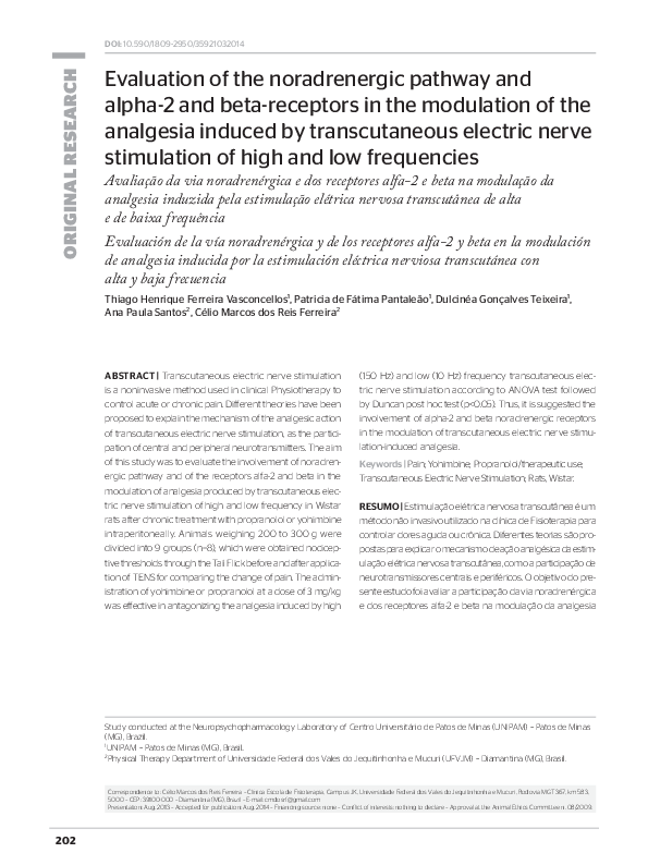 (PDF) Evaluation of the noradrenergic pathway and alpha-2 and beta ...