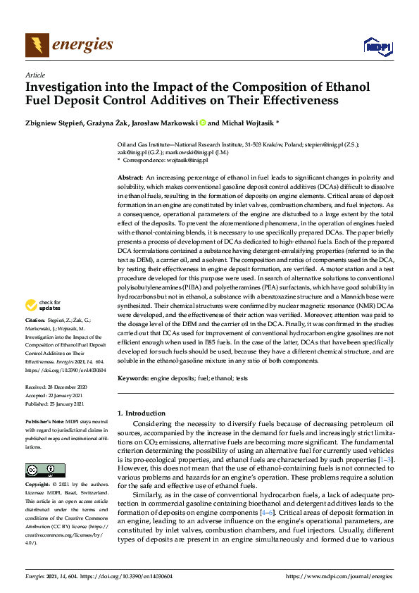 (PDF) Investigation into the Impact of the Composition of Ethanol Fuel ...