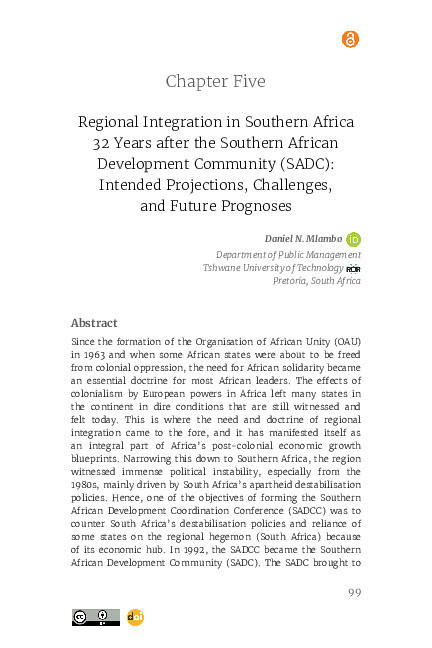 (PDF) Regional Integration in Southern Africa 32 Years after the ...