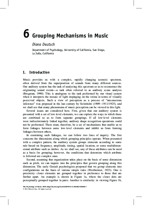 (PDF) Grouping Mechanisms in Music