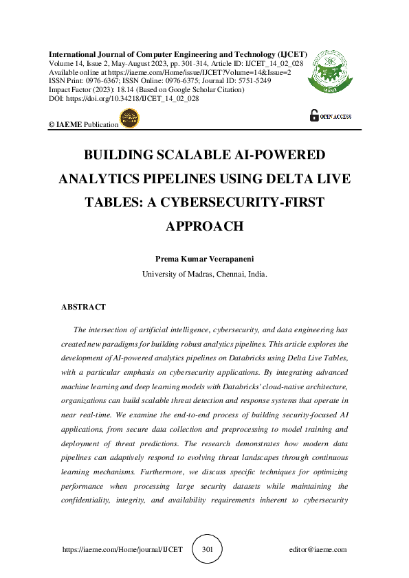 (PDF) BUILDING SCALABLE AI-POWERED ANALYTICS PIPELINES USING DELTA LIVE ...