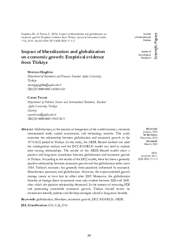 (PDF) Impact of liberalization and globalization on economic growth ...