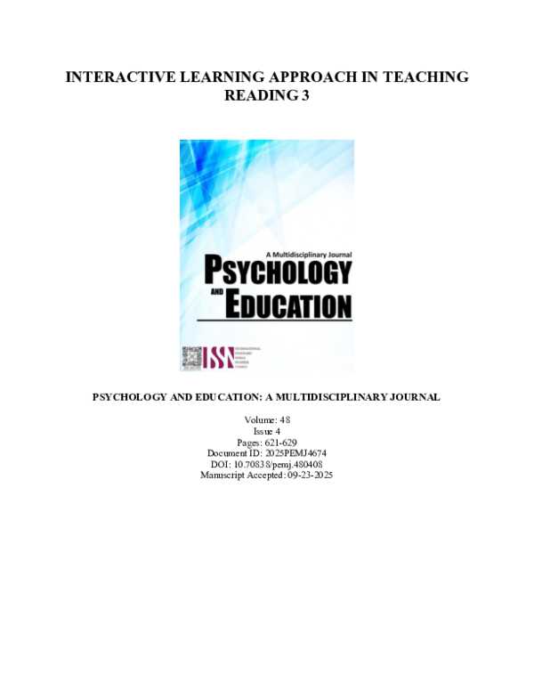 (PDF) Interactive Learning Approach in Teaching Reading 3