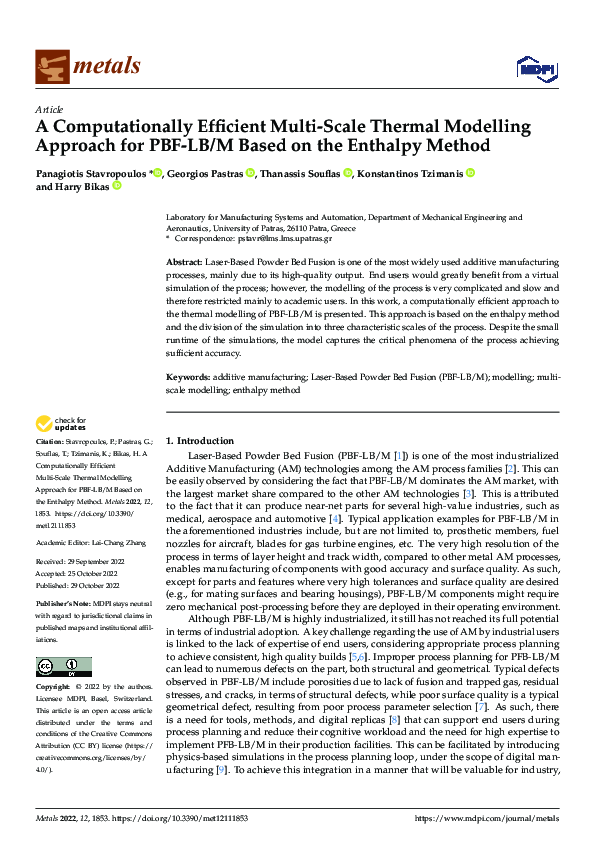 (PDF) A Computationally Efficient Multi-Scale Thermal Modelling ...