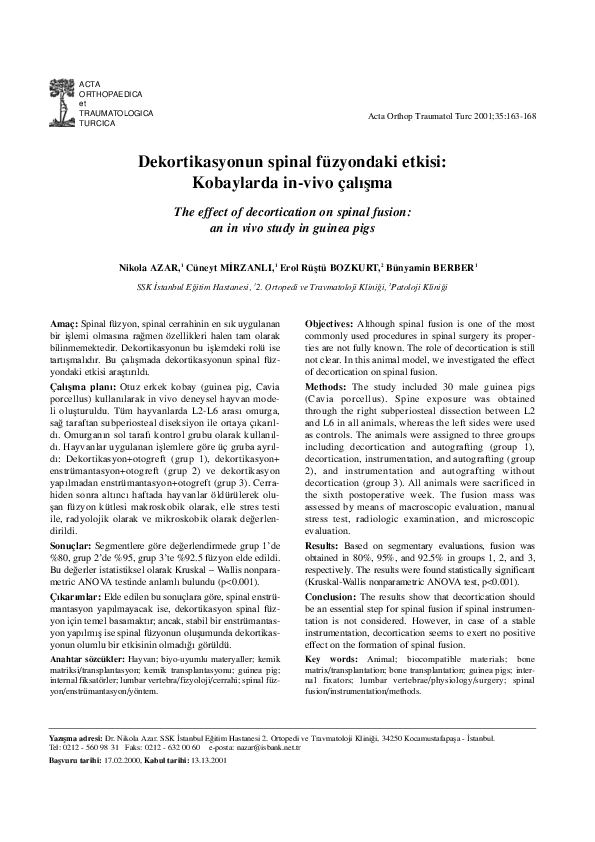 (PDF) The effect of decortication on spinal fusion: an in vivo study in ...