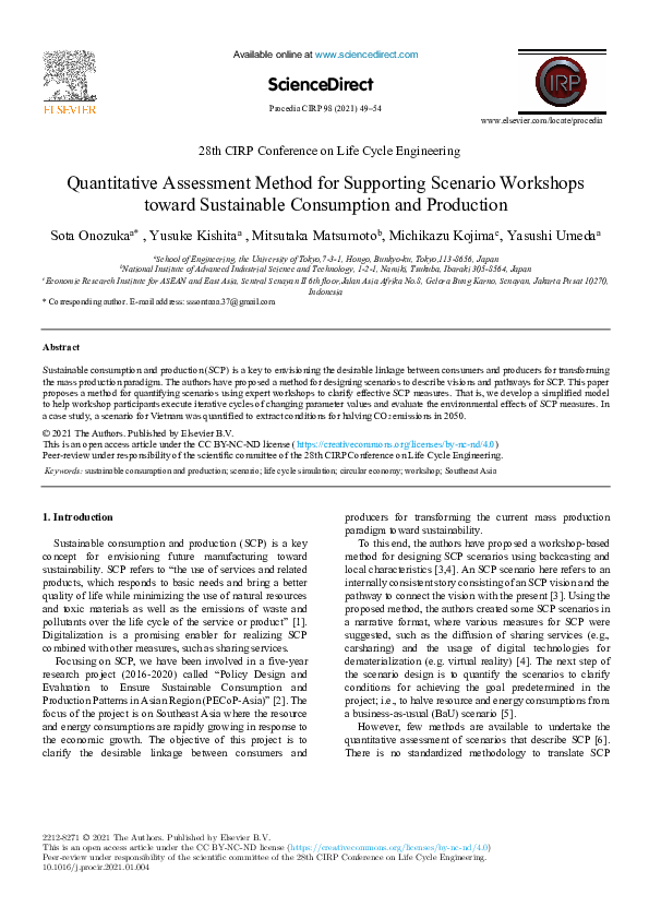 (PDF) Quantitative Assessment Method for Supporting Scenario Workshops ...