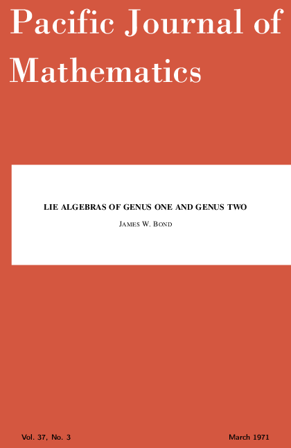 (PDF) Lie algebras of genus one and genus two