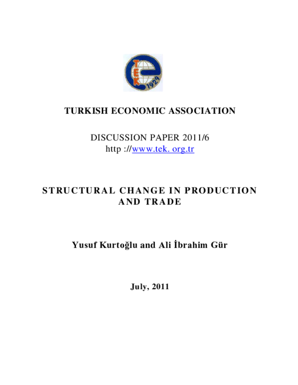 (PDF) Structural Change in Production and Trade