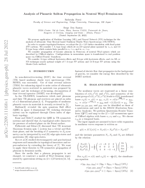 (PDF) Analysis of Phonetic Soliton Propagation in Neutral Weyl Fermion-sea