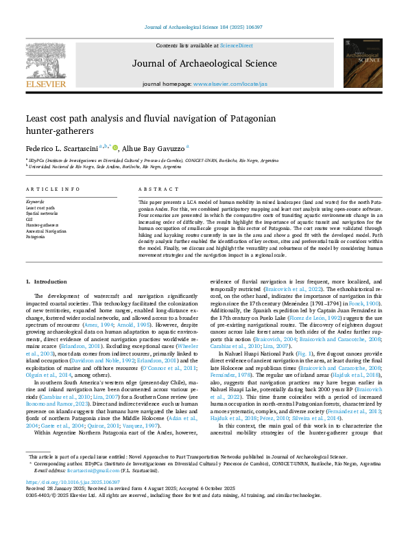 (PDF) 2025. Least cost path analysis and fluvial navigation of ...