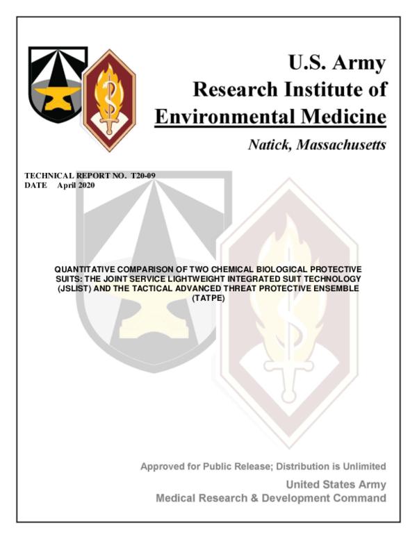 (PDF) Quantitative Comparison of two Chemical Biological Protective ...