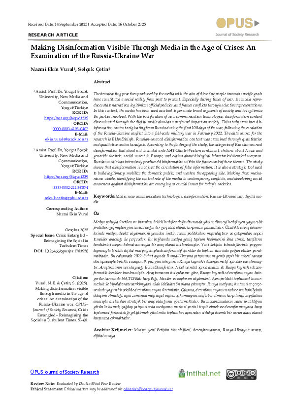 (PDF) Making Disinformation Visible Through Media in the Age of Crises ...