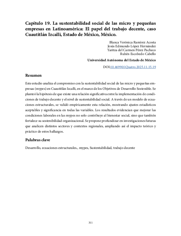 (PDF) La sustentabilidad social de las micro y pequeñas empresas en ...