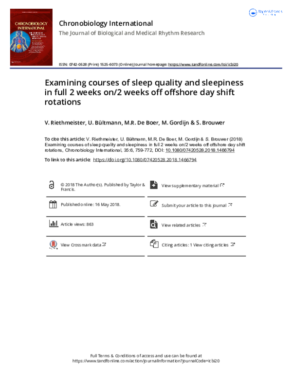 (PDF) Examining courses of sleep quality and sleepiness in full 2 weeks ...