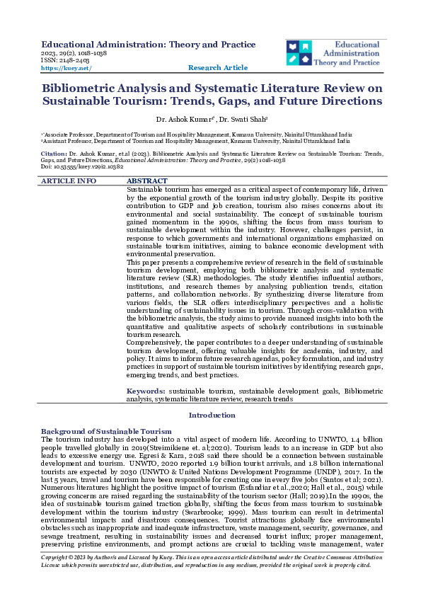 (PDF) Bibliometric Analysis and Systematic Literature Review on ...