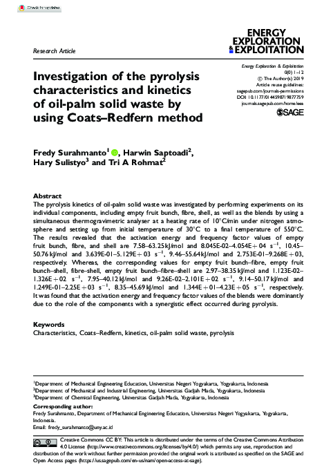 (PDF) Investigation of the pyrolysis characteristics and kinetics of ...