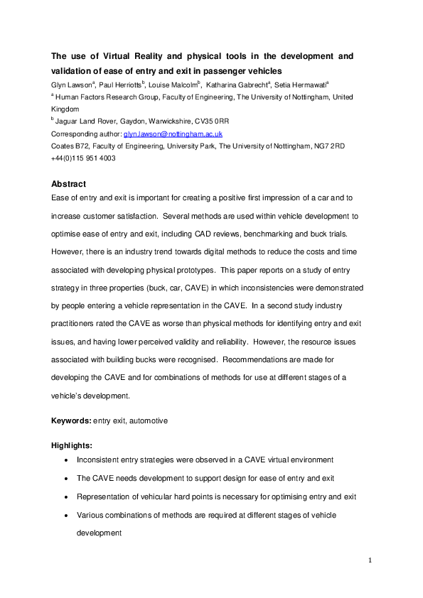 (PDF) The use of virtual reality and physical tools in the development ...