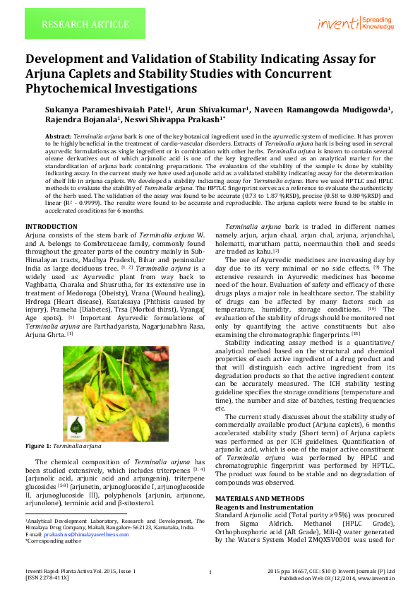 (PDF) Development and Validation of Stability Indicating Assay for ...