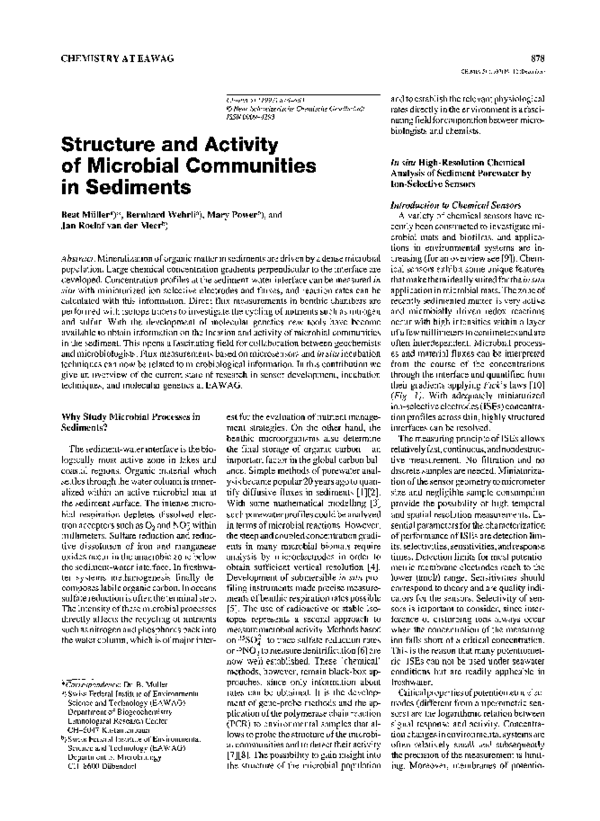 (PDF) Structure and Activity of Microbial Communities in Sediments