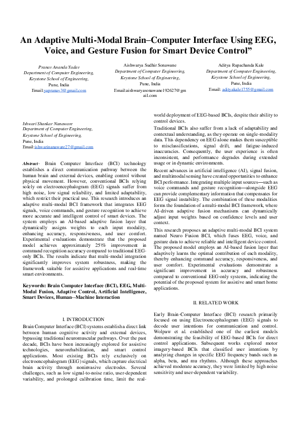 (PDF) An Adaptive Multi-Modal Brain-Computer Interface Using EEG, Voice ...