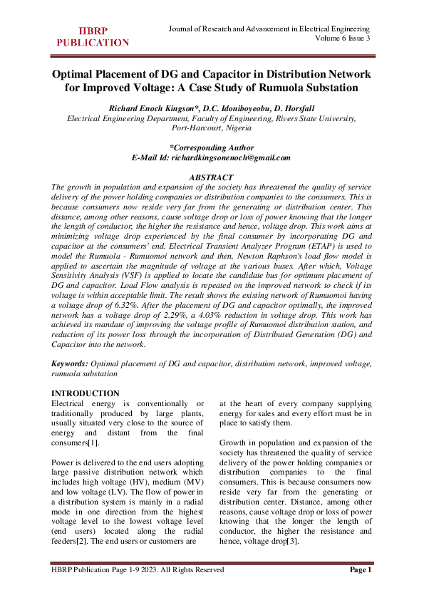 (PDF) Optimal Placement of DG and Capacitor in Distribution Network for ...