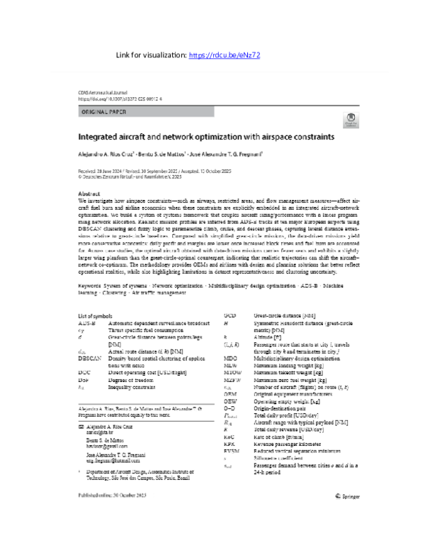 (PDF) Integrated aircraft and network optimization with airspace ...