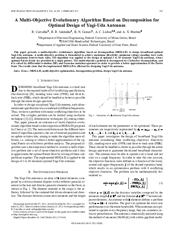 (PDF) A Multi-Objective Evolutionary Algorithm Based on Decomposition ...