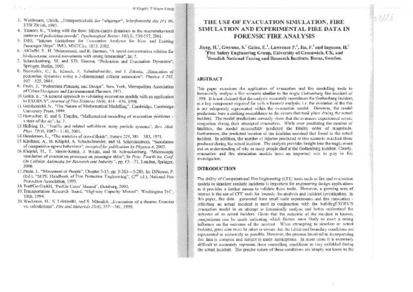 (PDF) The use of evacuation simulation, fire simulation and ...