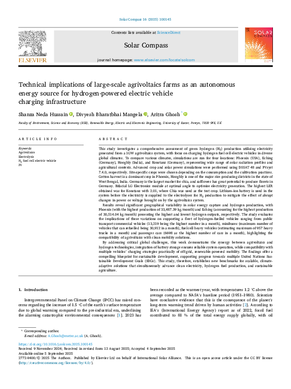 Image showcasing (PDF) Technical implications of large-scale agrivoltaics farms as an ...