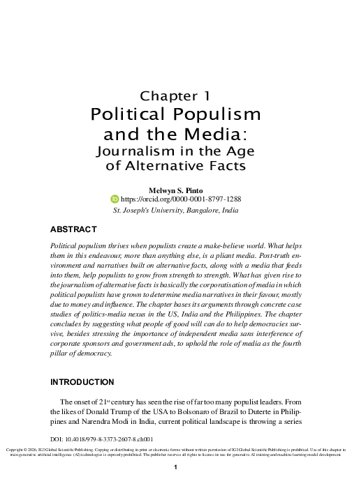 (PDF) Political Populism and the Media: Journalism in the Age of ...