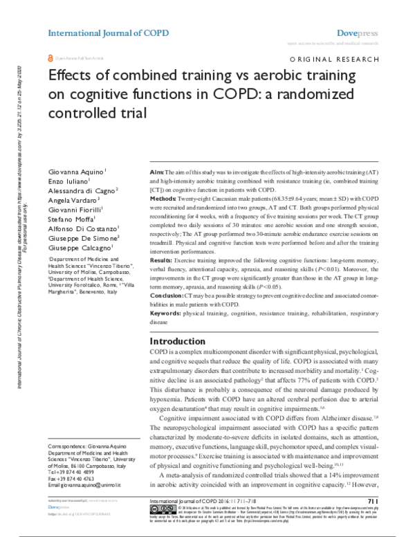 (PDF) Effects of combined training vs aerobic training on cognitive ...