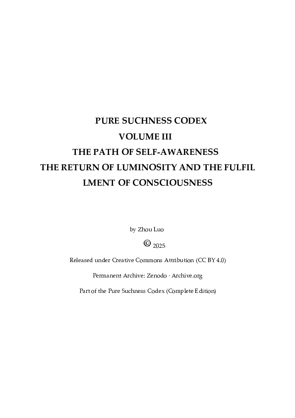 (PDF) PURE SUCHNESS CODEX VOLUME III THE PATH OF SELF-AWARENESS THE ...